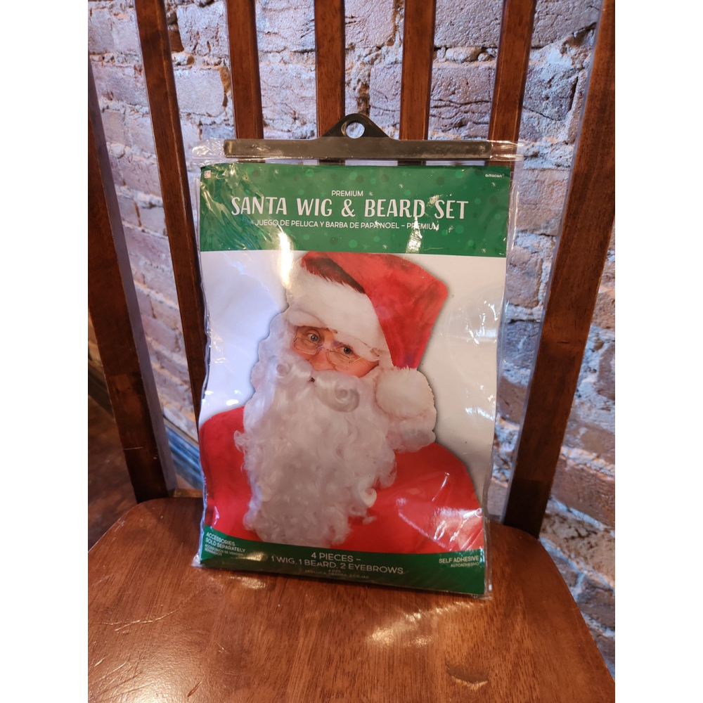 New in bag! Santa Beard and Wig Set with Eyebrows!